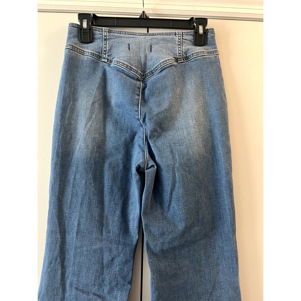 Free People We The Free Flare Wide Jeans High Rise size 26 Blue - Picture 5 of 8